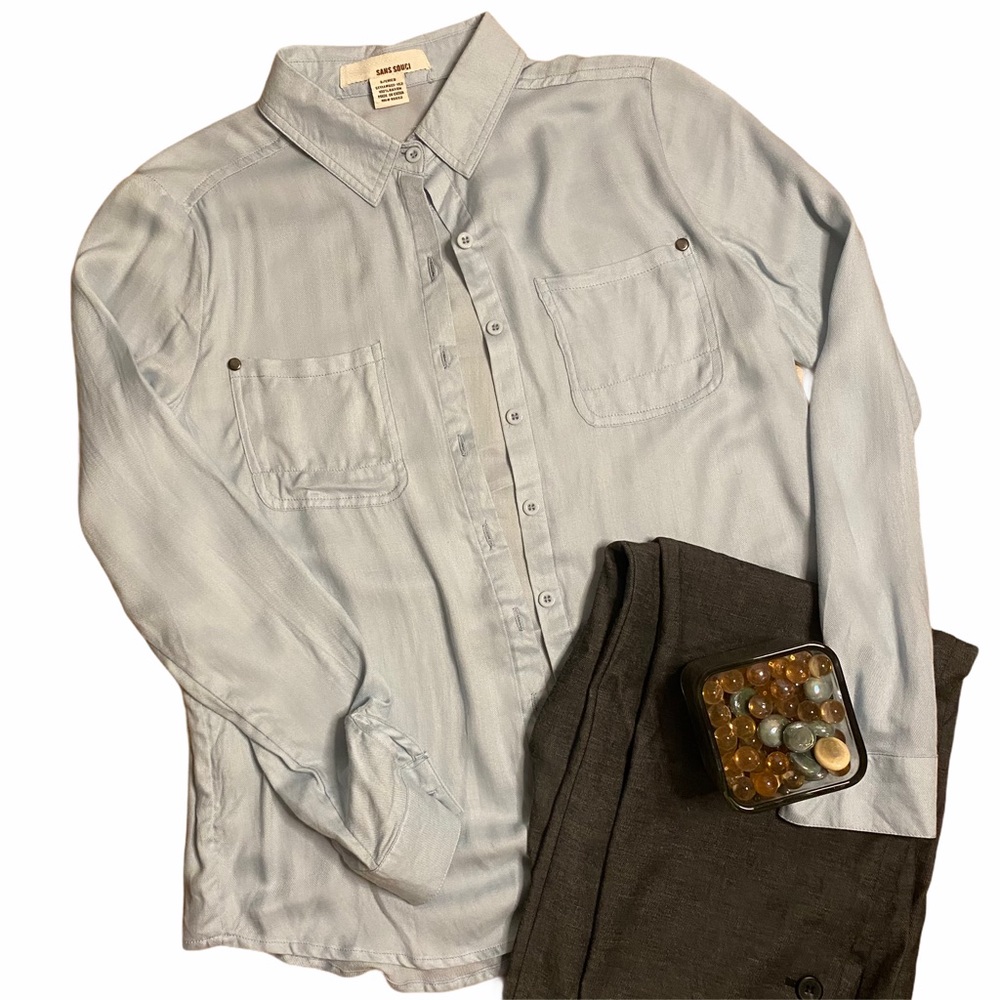 Sans Souci Button Down Shirt, Sz small